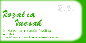rozalia vucsak business card